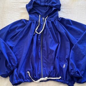 Free People Blue Hooded Jacket